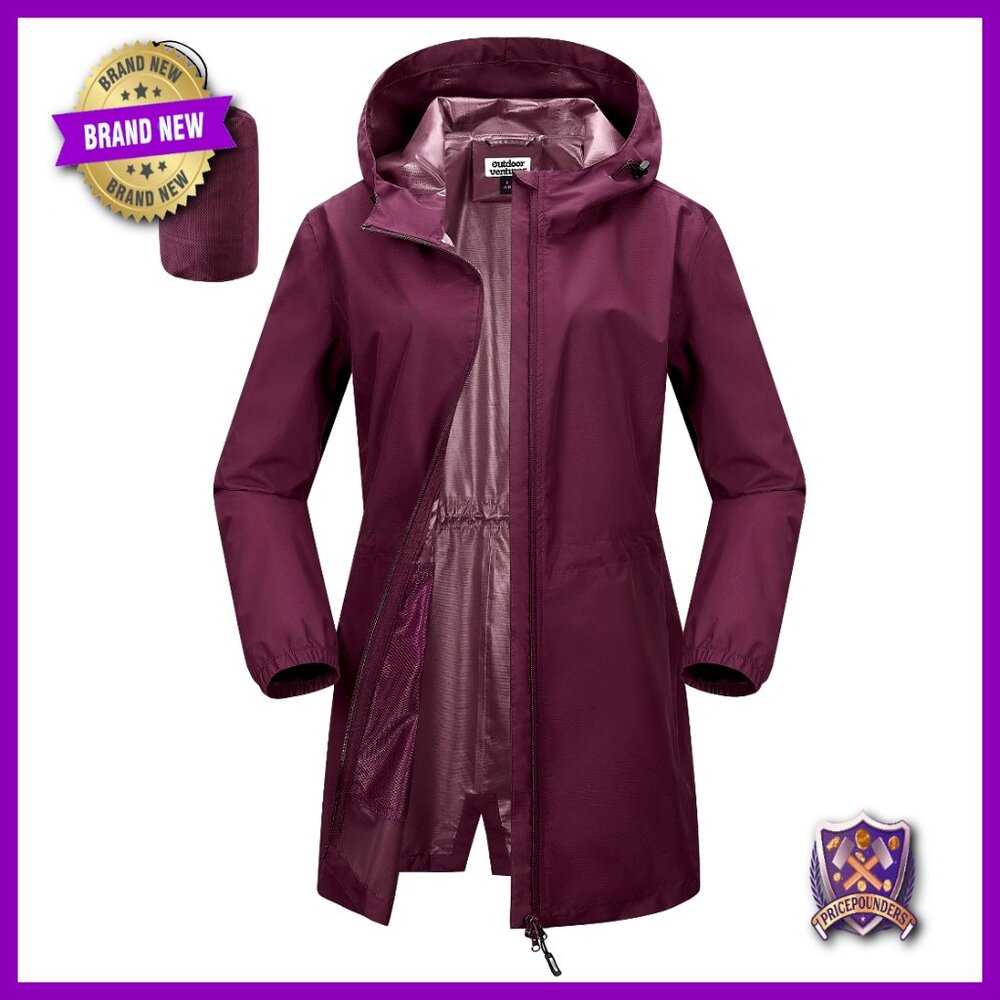 Packable Waterproof Rain Jacket Lightweight Windp… - image 1